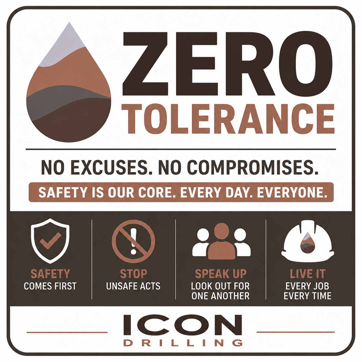 ICON Zero Tolerance safety commitment